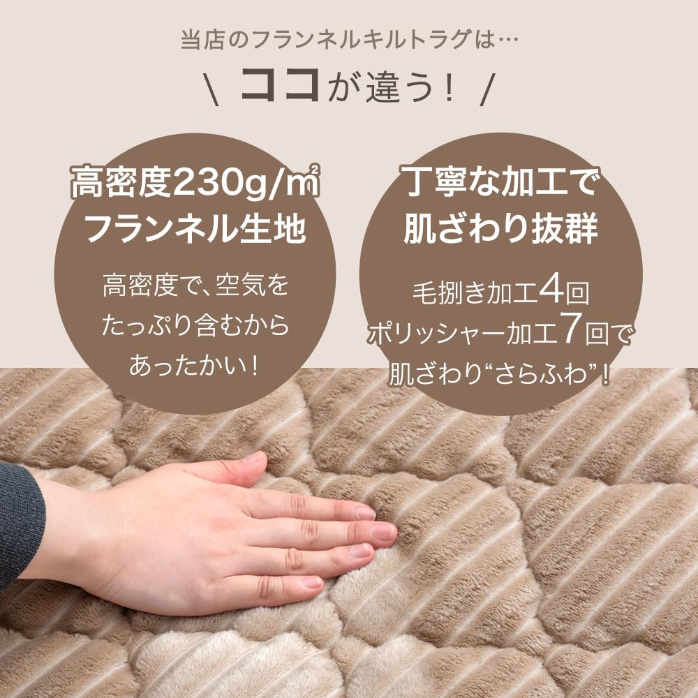 Amazon | タンスのゲン ラグ 2畳 190×190cm【極厚50mm/洗える